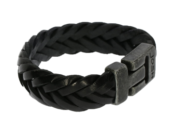 Lederarmband Fey schmal geflochten
